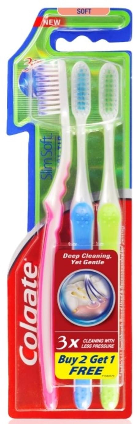 Colgate Toothbrush-slim Soft Tritip - Soft Bristles-saver Pack - Pack Of 3