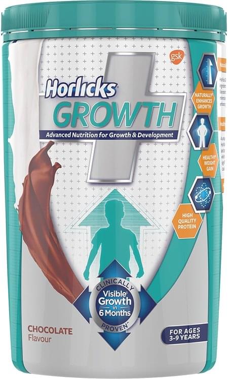 Horlicks Growth Plus Health & Nutrition Drink Pet Jar Chocolate 400 Gm