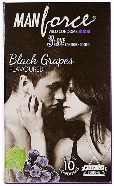 Manforce Wild Condoms Black Grapes - Super Saver (3 X 10s)