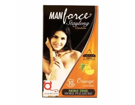 Manforce Staylong Orange Flavoured Condoms Pack Of 10