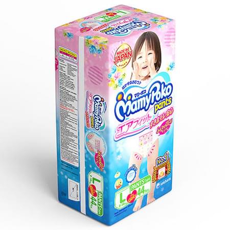 Mamypoko Pants Airfit Diapers Ultra Premium For Girls Large Size Pack Of 44