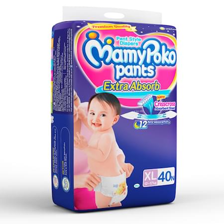 Mamypoko Pants Extra Absorb Diaper Extra Large Size Pack Of 40