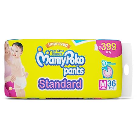 Mamypoko Pants Standard Diaper Medium Size Pack Of 36