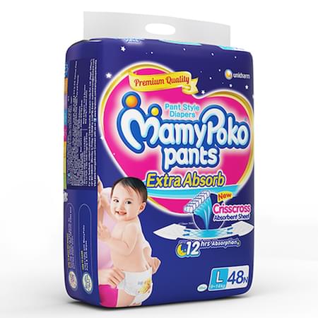 Mamypoko Pants Extra Absorb Diaper Large Size Pack Of 48