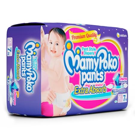 Mamypoko Pants Extra Absorb Diaper Extra Large Size Pack Of 7
